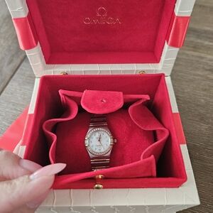 Omega Women's CONSTELLATION Gold & Steel Diamond Bezelled Watch - AUTHENTIC